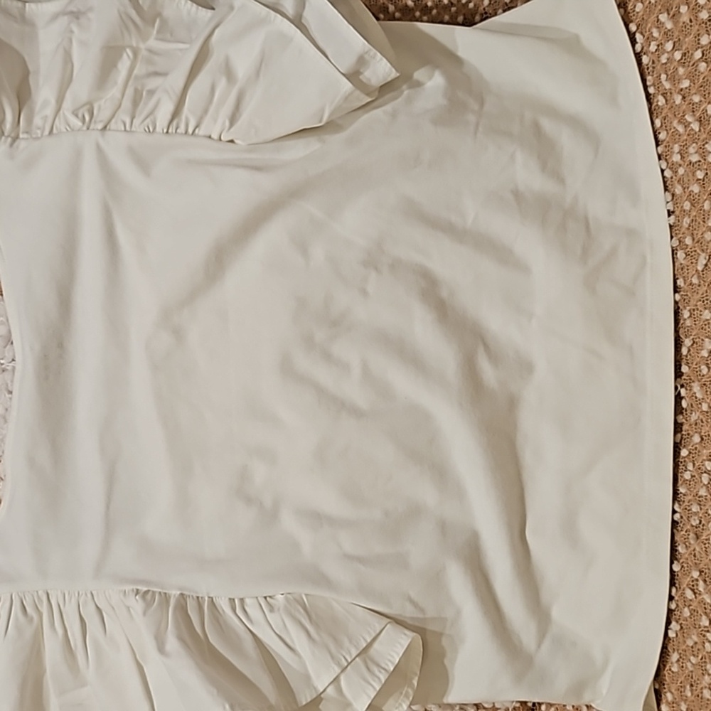 White Ruffle Sleeve Top - Picture 13 of 13
